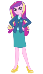 Size: 3200x5550 | Tagged: safe, artist:razethebeast, edit, editor:slayerbvc, vector edit, dean cadance, princess cadance, equestria girls, g4, my little pony equestria girls: friendship games, absurd resolution, clothes, female, flash puppet, hand on hip, high heels, looking at you, no makeup edit, shoes, simple background, skirt, solo, transparent background, vector