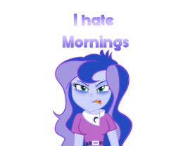 Size: 900x750 | Tagged: dead source, safe, artist:wubcakeva, editor:slayerbvc, princess luna, vice principal luna, equestria girls, g4, bags under eyes, clothes, female, grumpy, looking at you, no makeup edit, simple background, smiling, solo, tired, transparent background