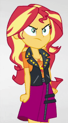 Size: 582x1044 | Tagged: safe, screencap, sunset shimmer, equestria girls, equestria girls series, g4, rollercoaster of friendship, angry, animated, cropped, female, furious, geode of empathy, gif, magical geodes, red face, solo