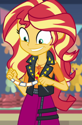 Size: 707x1080 | Tagged: safe, screencap, sunset shimmer, equestria girls, equestria girls series, g4, rollercoaster of friendship, cropped, cute, geode of empathy, magical geodes, shimmerbetes, solo