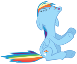 Size: 979x816 | Tagged: safe, artist:tardifice, rainbow dash, pony, g4, sonic rainboom (episode), faic, female, rainbow dash is best facemaker, simple background, solo, transparent background, vector