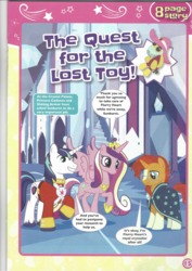 Size: 826x1169 | Tagged: safe, princess cadance, shining armor, sunburst, pony, g4, comic, magazine scan, the quest for the lost toy