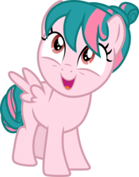 Size: 3000x3799 | Tagged: safe, artist:cloudy glow, tulip swirl, pegasus, pony, g4, marks and recreation, .ai available, cute, female, filly, high res, open mouth, simple background, solo, transparent background, vector