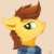 Size: 1050x1050 | Tagged: safe, artist:wolfypon, oc, oc only, oc:krafty kitsune, pony, avatar, clothes, male, scarf, smiling, solo