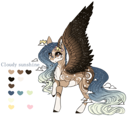 Size: 912x836 | Tagged: safe, artist:luuny-luna, oc, oc only, oc:cloudy sunshine, pegasus, pony, female, mare, reference sheet, simple background, solo, transparent background