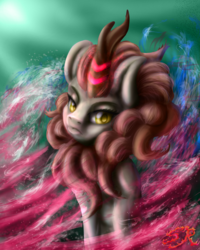 Size: 2400x3000 | Tagged: safe, artist:swiftriff, autumn blaze, kirin, g4, sounds of silence, female, high res, solo