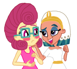 Size: 1413x1282 | Tagged: safe, artist:cookiechans2, artist:ktd1993, posey shy, somnambula, equestria girls, g4, blushing, crack shipping, equestria girls-ified, female, infidelity, lesbian, shipping, shynambula, simple background, transparent background