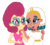 Size: 1413x1282 | Tagged: safe, artist:cookiechans2, artist:ktd1993, posey shy, somnambula, equestria girls, g4, blushing, crack shipping, equestria girls-ified, female, infidelity, lesbian, shipping, shynambula, simple background, transparent background