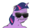 Size: 500x400 | Tagged: safe, twilight sparkle, pony, g4, 1000 hours in ms paint, 30 year old boomer, boomer, facial hair, meme, moustache, shitposting, sunglasses, wojak