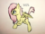 Size: 1600x1200 | Tagged: safe, artist:shaliwolf, fluttershy, pony, g4, female, happy, jumping, running, simple background, solo