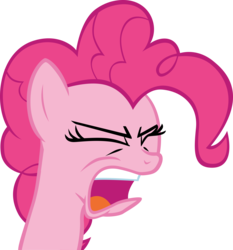 Size: 9996x10730 | Tagged: safe, artist:ace play, pinkie pie, earth pony, pony, dragonshy, g4, absurd resolution, bust, female, portrait, simple background, solo, transparent background, vector