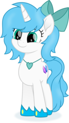 Size: 4826x8608 | Tagged: safe, artist:cirillaq, oc, oc only, oc:sapphire heart, pony, unicorn, absurd resolution, bow, female, hair bow, mare, movie accurate, simple background, solo, transparent background, vector