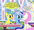 Size: 495x450 | Tagged: safe, edit, edited screencap, editor:korora, screencap, lemon hearts, minuette, twinkleshine, pony, unicorn, amending fences, g4, adorableshine, chess, cropped, cute, dialogue, donut, food, implied giddilee, lemonbetes, minubetes, reminiscing, speech bubble