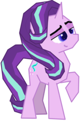 Size: 1024x1550 | Tagged: safe, starlight glimmer, pony, unicorn, g4, concept art, female, low poly, mare, simple background, solo, transparent background