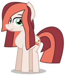 Size: 564x658 | Tagged: safe, artist:skittleartmlp, oc, oc only, oc:red velvet cake, pony, female, mare, offspring, parent:cheese sandwich, parent:pinkie pie, parents:cheesepie, simple background, solo, transparent background