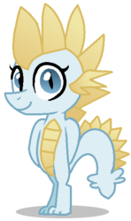 Size: 341x577 | Tagged: safe, artist:skittleartmlp, oc, oc only, oc:bright shine, dragon, dragoness, female, hands behind back, simple background, solo, transparent background