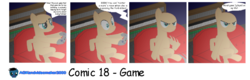 Size: 1280x412 | Tagged: safe, artist:agkandphotomaker2000, oc, oc:pony video maker, pony, 2016, angry, comic, furless, nudity, offense, old, unfortunate circumstances, video game