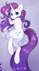 Size: 2112x3807 | Tagged: safe, artist:cousland, edit, rarity, pony, unicorn, g4, adorasexy, blushing, body pillow, body pillow design, butt, cute, cutie mark, female, high res, looking at you, mare, plot, sexy, solo, underhoof