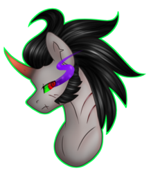 Size: 1052x1207 | Tagged: safe, artist:cassidyjacobs, king sombra, pony, g4, best pony, bust, male, portrait, simple background, solo, sombra eyes, transparent background
