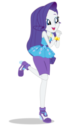 Size: 993x1723 | Tagged: dead source, safe, artist:rarespirit611, rarity, equestria girls, g4, my little pony equestria girls: better together, text support, text support: rarity, bracelet, clothes, cute, female, geode of shielding, hands together, high heels, jewelry, legs, magical geodes, open mouth, pencil skirt, raised leg, raribetes, rarity peplum dress, simple background, skirt, solo, standing, standing on one leg, transparent background