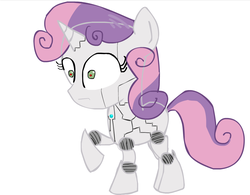 Size: 1089x851 | Tagged: safe, artist:trolllightsparkle, sweetie belle, pony, robot, robot pony, g4, sweetie bot