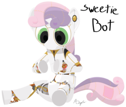 Size: 8606x7325 | Tagged: safe, artist:anglophobia, sweetie belle, pony, robot, robot pony, g4, absurd resolution, sweetie bot
