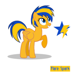 Size: 2000x2000 | Tagged: safe, artist:mlpfan3991, oc, oc only, oc:flare spark, pegasus, pony, g4, cutie mark, female, high res, mare, solo