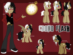 Size: 1024x768 | Tagged: safe, alternate version, artist:kazziepones, oc, oc:crono flash, pony, reference sheet