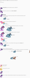 Size: 843x2182 | Tagged: safe, artist:dziadek1990, applejack, fluttershy, pinkie pie, rainbow dash, twilight sparkle, winona, dog, robot, g4, alternate universe, bloodshot eyes, butt, conversation, crazy face, doctor who, emote story, emotes, evil laugh, eye bulging, faic, insanity, invention, inventor, k-9, mad scientist, ouch, plot, reference, scientist, slice of life, text, worried
