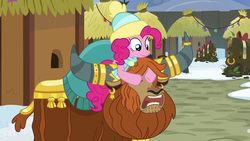 Size: 1280x720 | Tagged: safe, screencap, pinkie pie, prince rutherford, g4, my little pony best gift ever, guess who