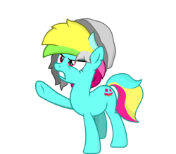 Size: 1500x1316 | Tagged: safe, artist:vice common, oc, oc only, oc:vice common, earth pony, pony, 2019 community collab, derpibooru community collaboration, angry, male, multicolored hair, pointing, raised hoof, simple background, solo, transparent background, vector