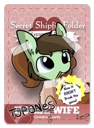 Size: 272x370 | Tagged: safe, artist:tjpones, oc, oc:brownie bun, oc:tjpones, earth pony, pony, twilight sparkle's secret shipfic folder, mouth hold, pencil