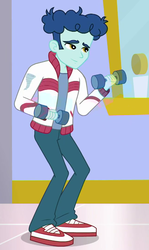 Size: 642x1075 | Tagged: safe, screencap, curly winds, some blue guy, a fine line, equestria girls, equestria girls series, g4, background human, clothes, cropped, jacket, male, pants, shoes, sneakers, solo