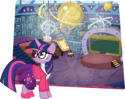 Size: 626x495 | Tagged: safe, twilight sparkle, pony, g4, official, clothes, error, eye, eyes, meganekko, pony history, school of friendship, school uniform, stock vector