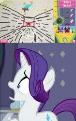 Size: 794x1268 | Tagged: safe, rarity, pony, unicorn, fake it 'til you make it, g4, my little pony: friendship is magic, battle of yavin, coloring with sweetie belle, crayon, crude, drawing, exploitable meme, imminent crying, implied sweetie belle, meme, millennium falcon, rarity for you, rejected, shocked, star wars, this will end in tears, tie fighter, trench, x-wing