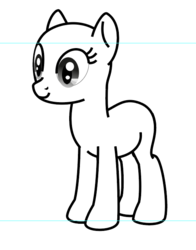 Size: 493x629 | Tagged: safe, artist:age3rcm, earth pony, pony, alternate style, design concept, female, generic pony, lineart, mare, solo, vector
