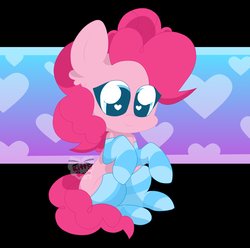 Size: 4031x3991 | Tagged: safe, artist:kittyrosie, pinkie pie, earth pony, pony, g4, clothes, cute, diapinkes, female, heart eyes, mare, socks, solo, striped socks, wingding eyes