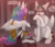 Size: 2495x2160 | Tagged: dead source, safe, artist:reyko, princess celestia, oc, oc:light knight, alicorn, pegasus, pony, g4, armor, blood, blushing, clothes, cosplay, costume, female, high res, horn, lightestia, male, nosebleed, straight, wings