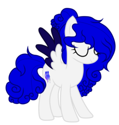 Size: 3649x3857 | Tagged: safe, artist:seaswirls, oc, oc only, oc:sea swirls, pegasus, pony, eyes closed, female, high res, mare, simple background, solo, transparent background, two toned wings