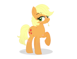 Size: 564x436 | Tagged: safe, artist:verona-5i, applejack, earth pony, pony, g4, alternate hairstyle, base used, female, hatless, missing accessory, scar, simple background, solo, transparent background