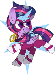 Size: 1024x1371 | Tagged: safe, artist:sinshi-666, twilight sparkle, alicorn, pony, g4, female, masked matter-horn costume, power ponies, simple background, solo, transparent background, twilight sparkle (alicorn)