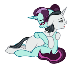 Size: 889x749 | Tagged: safe, artist:neighsay, chancellor neighsay, principal abacus cinch, pony, unicorn, g4, comforting, crying, female, male, mare, neighcinch, shipping, stallion, straight