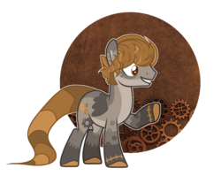 Size: 1280x1017 | Tagged: safe, artist:mintoria, oc, oc only, oc:gentle gears, earth pony, pony, augmented tail, male, solo, stallion