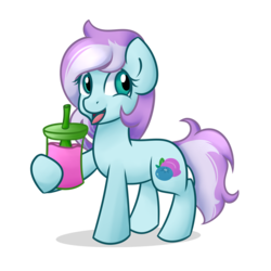 Size: 1500x1500 | Tagged: safe, artist:daromius, oc, oc only, oc:sugar plum, earth pony, pony, female, juice, mare, simple background, solo, transparent background