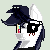 Size: 50x50 | Tagged: safe, artist:space--paws0w0, oc, oc only, oc:glitchy, pegasus, pony, animated, colored sclera, eye scar, female, gif, gif for breezies, heterochromia, mare, picture for breezies, scar, solo