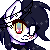 Size: 50x50 | Tagged: safe, artist:space--paws0w0, oc, oc only, oc:glitchy, pony, animated, blinking, colored sclera, female, gif, heterochromia, mare, solo