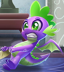 Size: 352x395 | Tagged: safe, artist:imdrunkontea, spike, dragon, g4, claws, male, solo, winged spike, wings