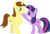 Size: 3569x2400 | Tagged: safe, artist:porygon2z, twilight sparkle, oc, oc:hocus pocus, pony, g4, blushing, canon x oc, female, high res, male, ship:hocusparkle, shipping, simple background, straight, transparent background