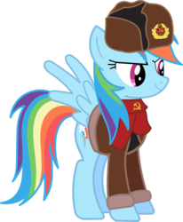 Size: 617x750 | Tagged: safe, artist:grim-s-morrison, rainbow dash, pegasus, pony, g4, female, mare, simple background, solo, soviet, spread wings, transparent background, vector, wings