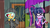 Size: 1920x1080 | Tagged: safe, screencap, sci-twi, sunset shimmer, twilight sparkle, equestria girls, g4, monday blues, my little pony equestria girls: summertime shorts, backpack, belt, bowtie, clothes, cute, geode of telekinesis, glasses, jacket, looking down, looking up, magical geodes, ponytail, rain, skirt, twiabetes, umbrella